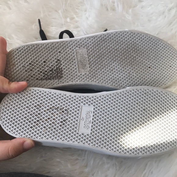 Zara Trafaluc Black Sneakers W/ Glitter Lace - Picture 6 of 8